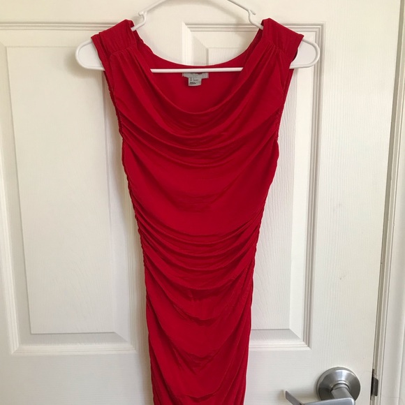 Red Hot Ruched Bodycon Dress - Picture 1 of 5